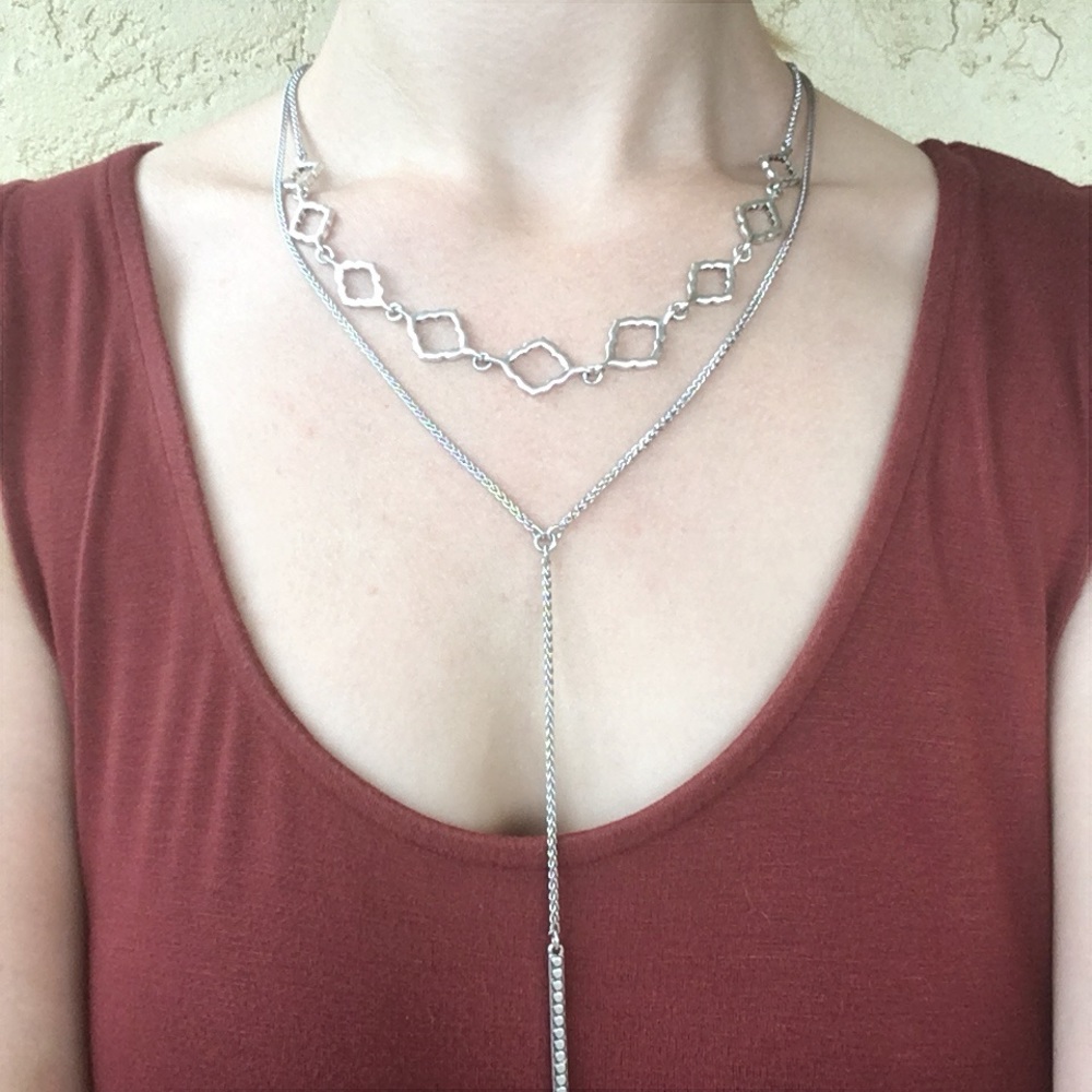 Lucky Brand Layered Silver Necklace
